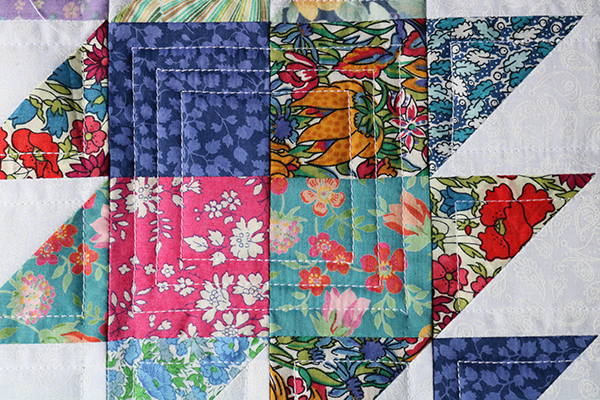 quilting on potholder for Mum